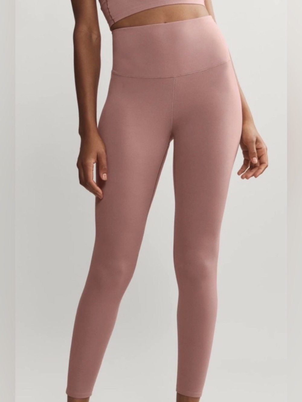 Rhône Revive 7/8 Leggings NWT L High Rise Dusty Mauve Pink Performance Stretch